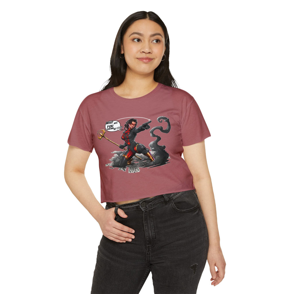"What Are YOU Looking At?" Danyx Women's Crop Top