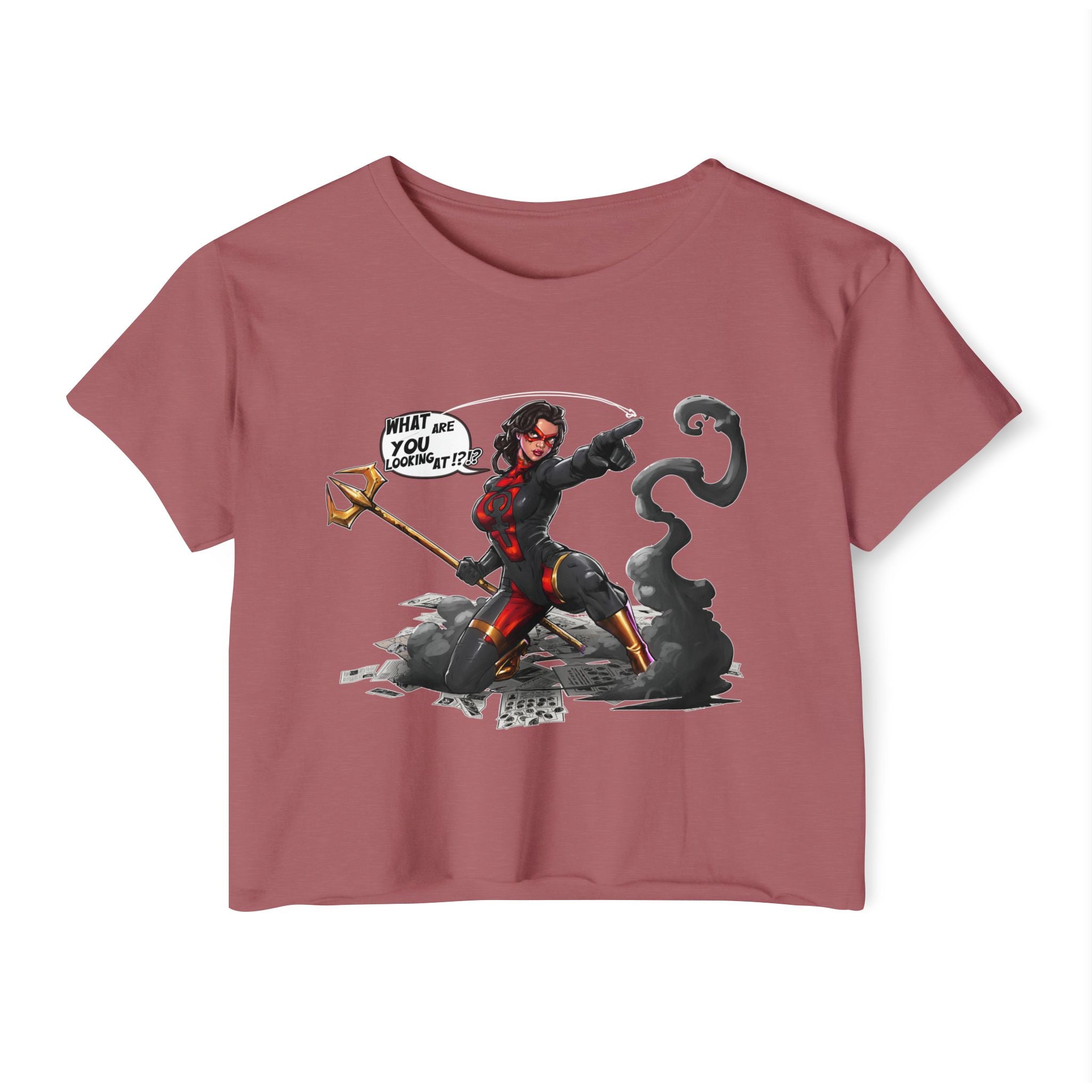 "What Are YOU Looking At?" Danyx Women's Crop Top