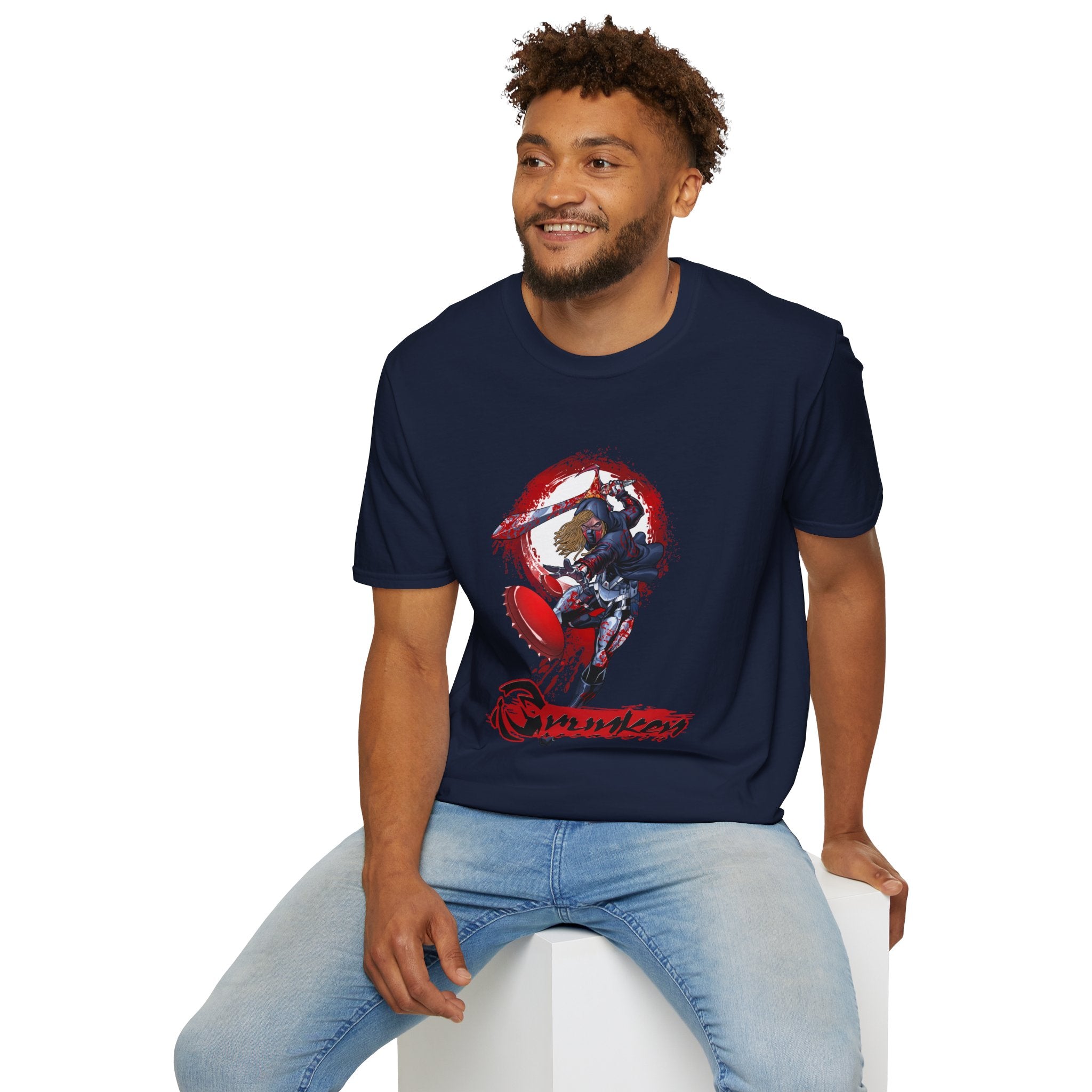Drunken Assassin Red Samurai Graphic T-Shirt