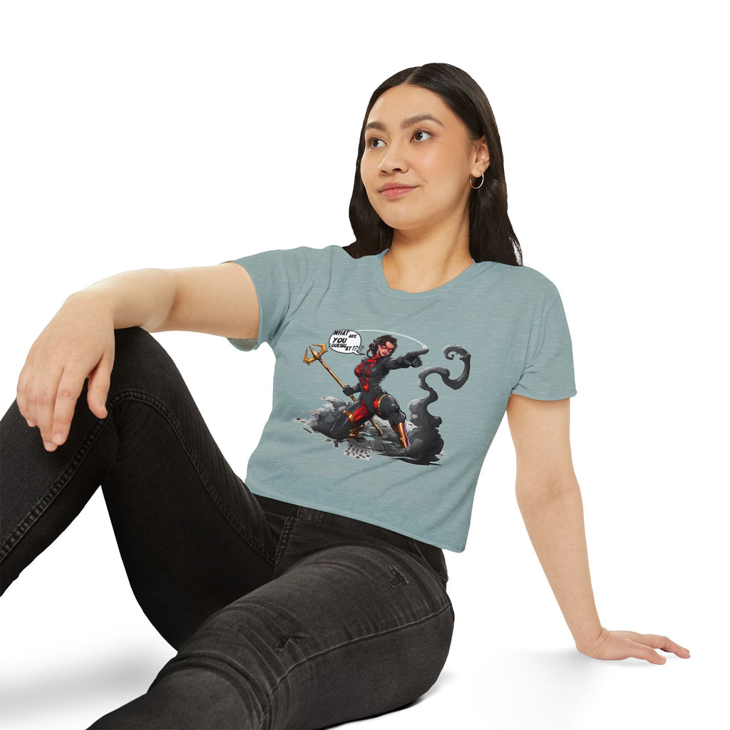"What Are YOU Looking At?" Danyx Women's Crop Top