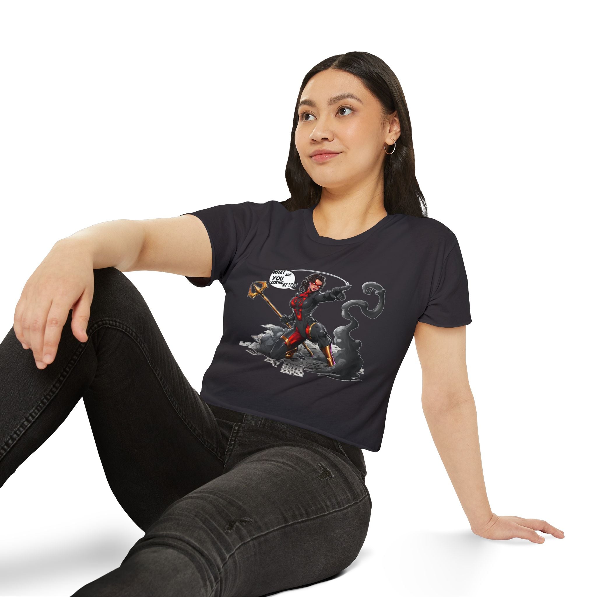 "What Are YOU Looking At?" Danyx Women's Crop Top