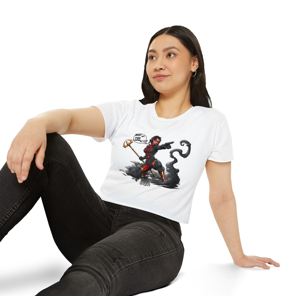 "What Are YOU Looking At?" Danyx Women's Crop Top