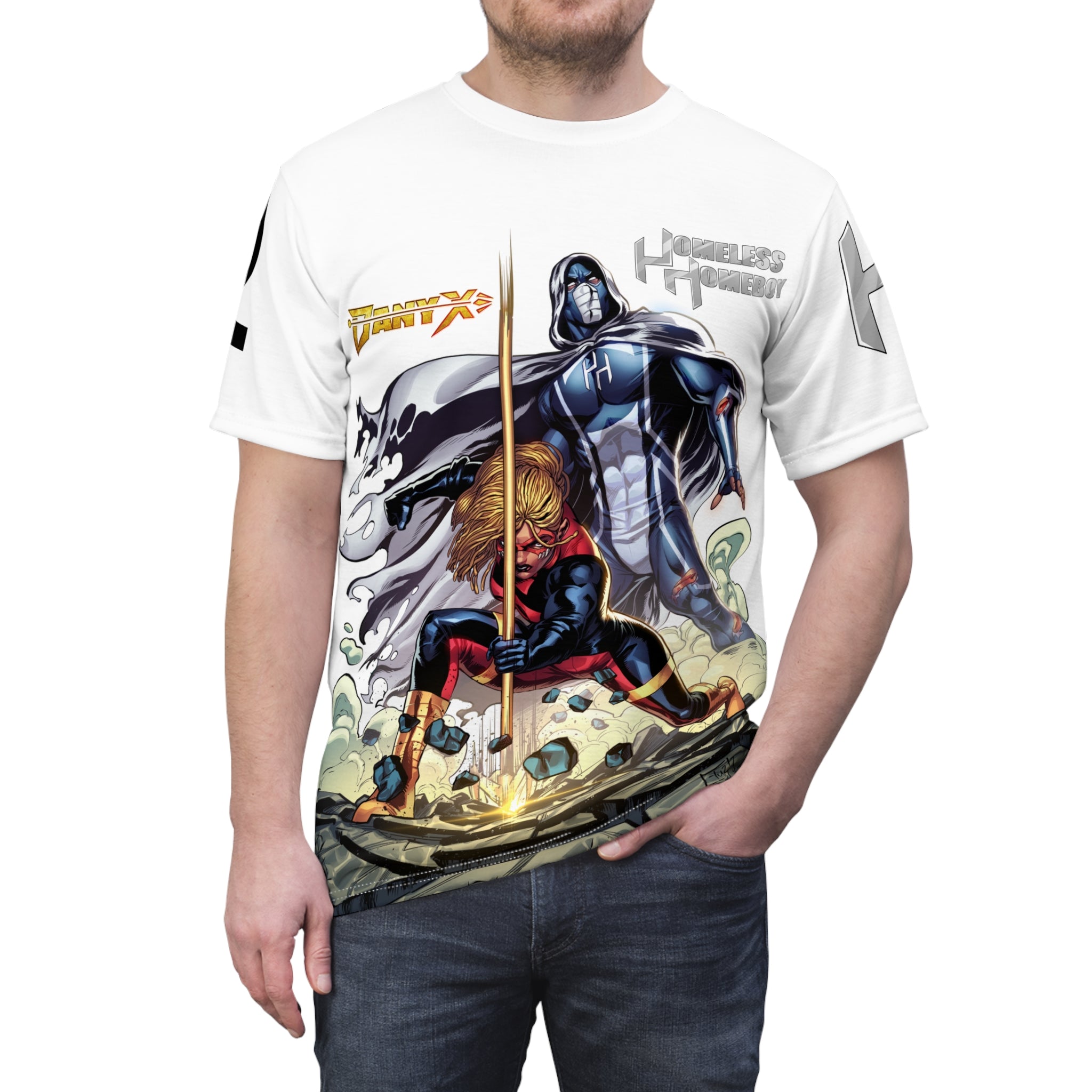 Danyx & Homeless Homeboy Destruction All Over Print T-Shirt