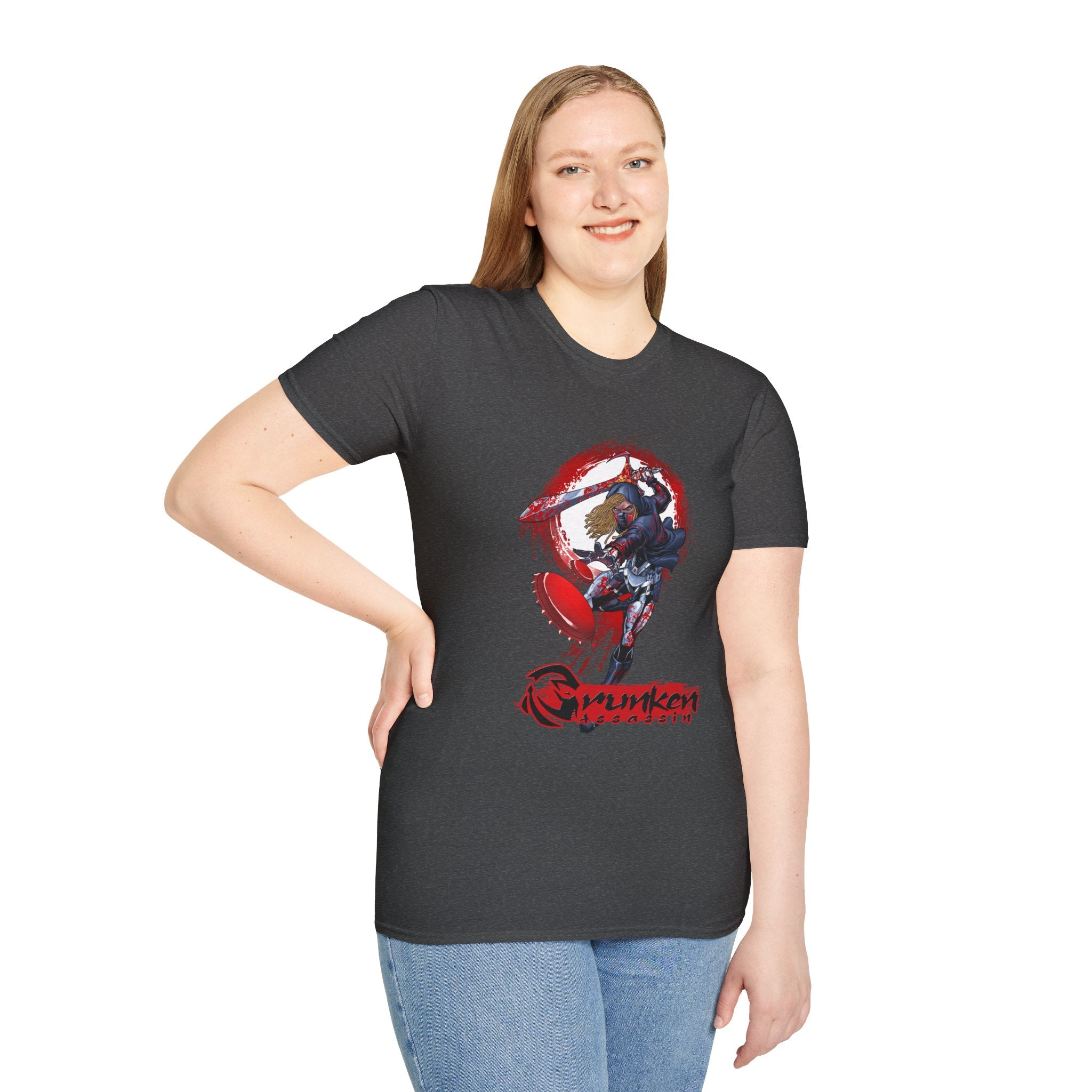 Drunken Assassin Red Samurai Graphic T-Shirt