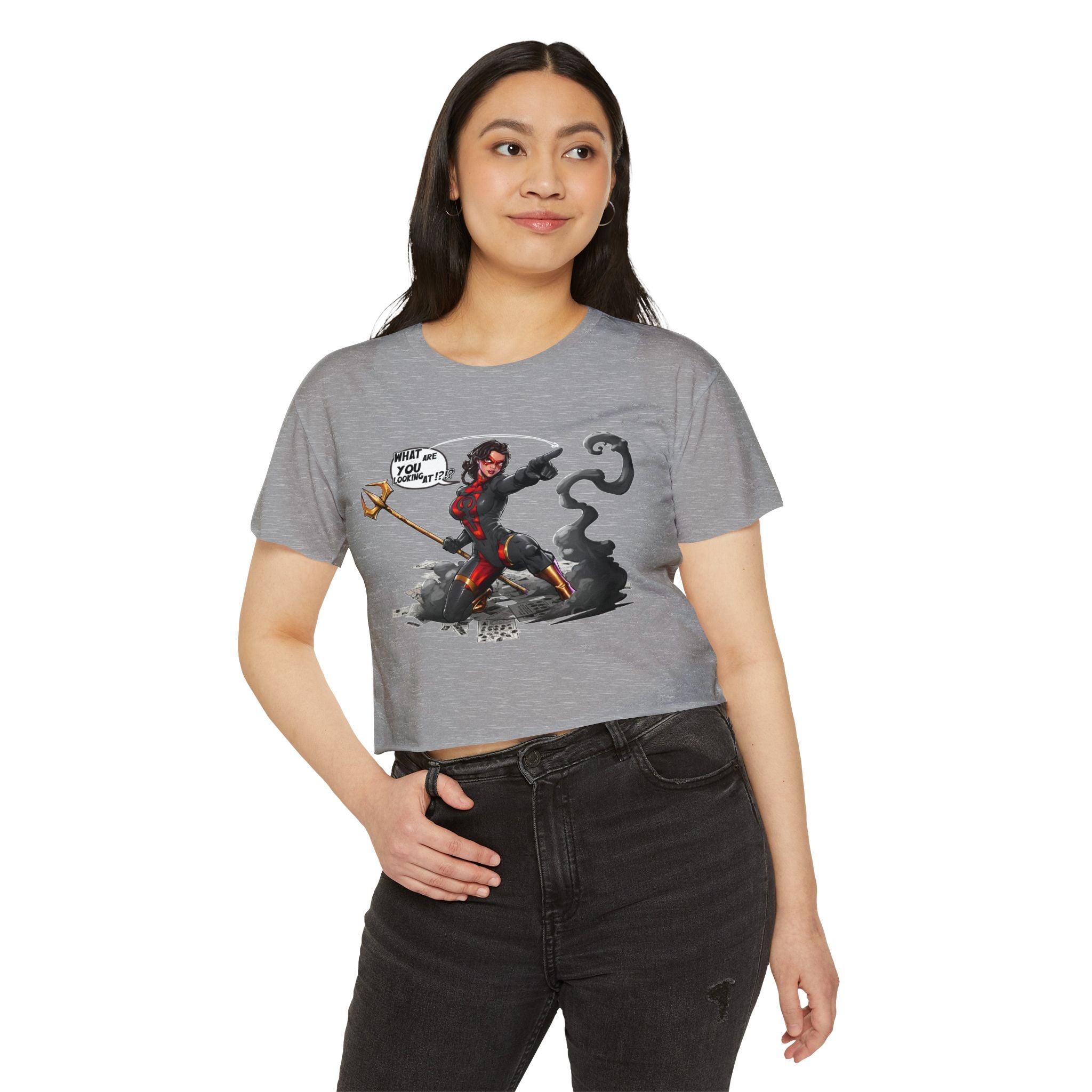 "What Are YOU Looking At?" Danyx Women's Crop Top