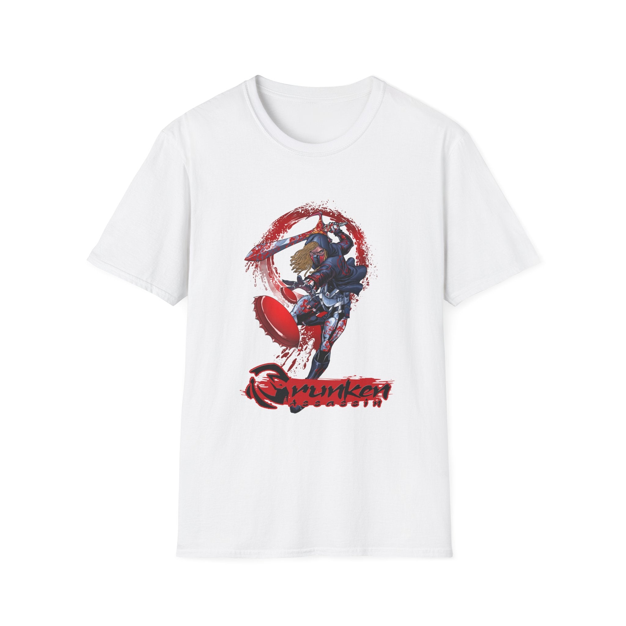 Drunken Assassin Red Samurai Graphic T-Shirt