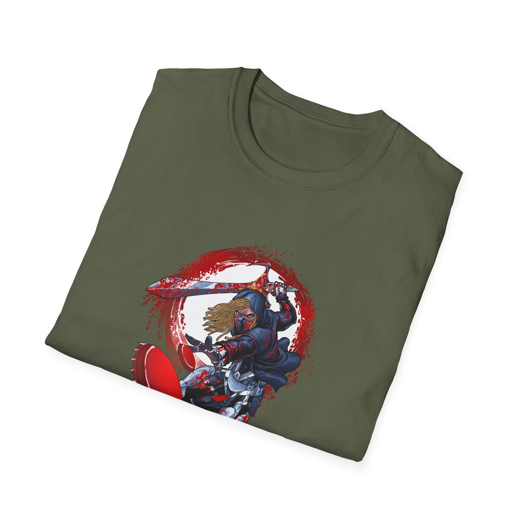 Drunken Assassin Red Samurai Graphic T-Shirt