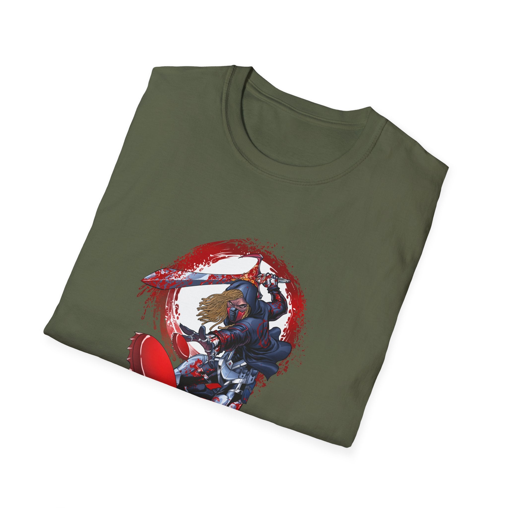 Drunken Assassin Red Samurai Graphic T-Shirt