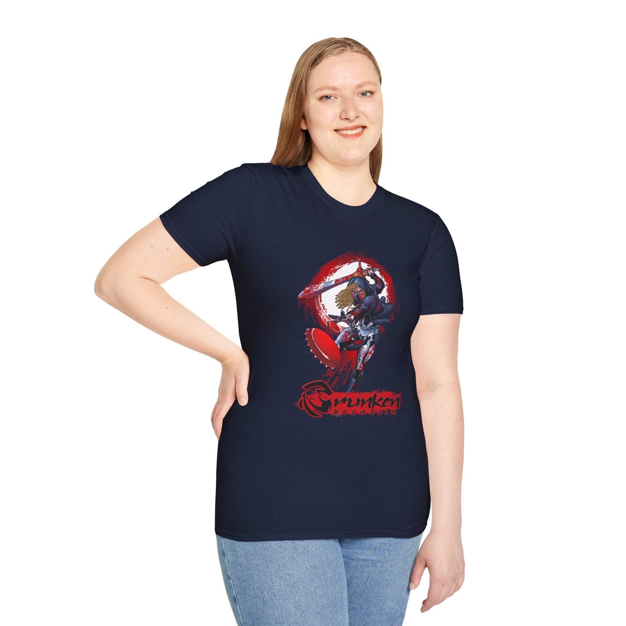 Drunken Assassin Red Samurai Graphic T-Shirt