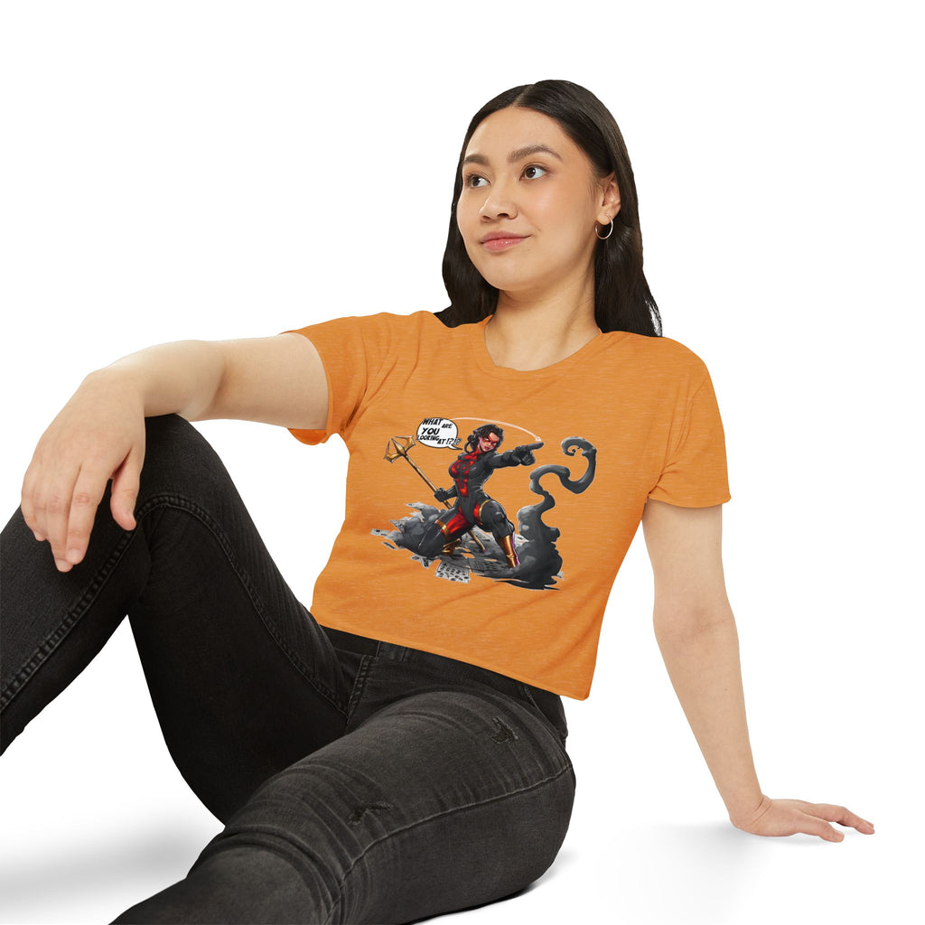 "What Are YOU Looking At?" Danyx Women's Crop Top