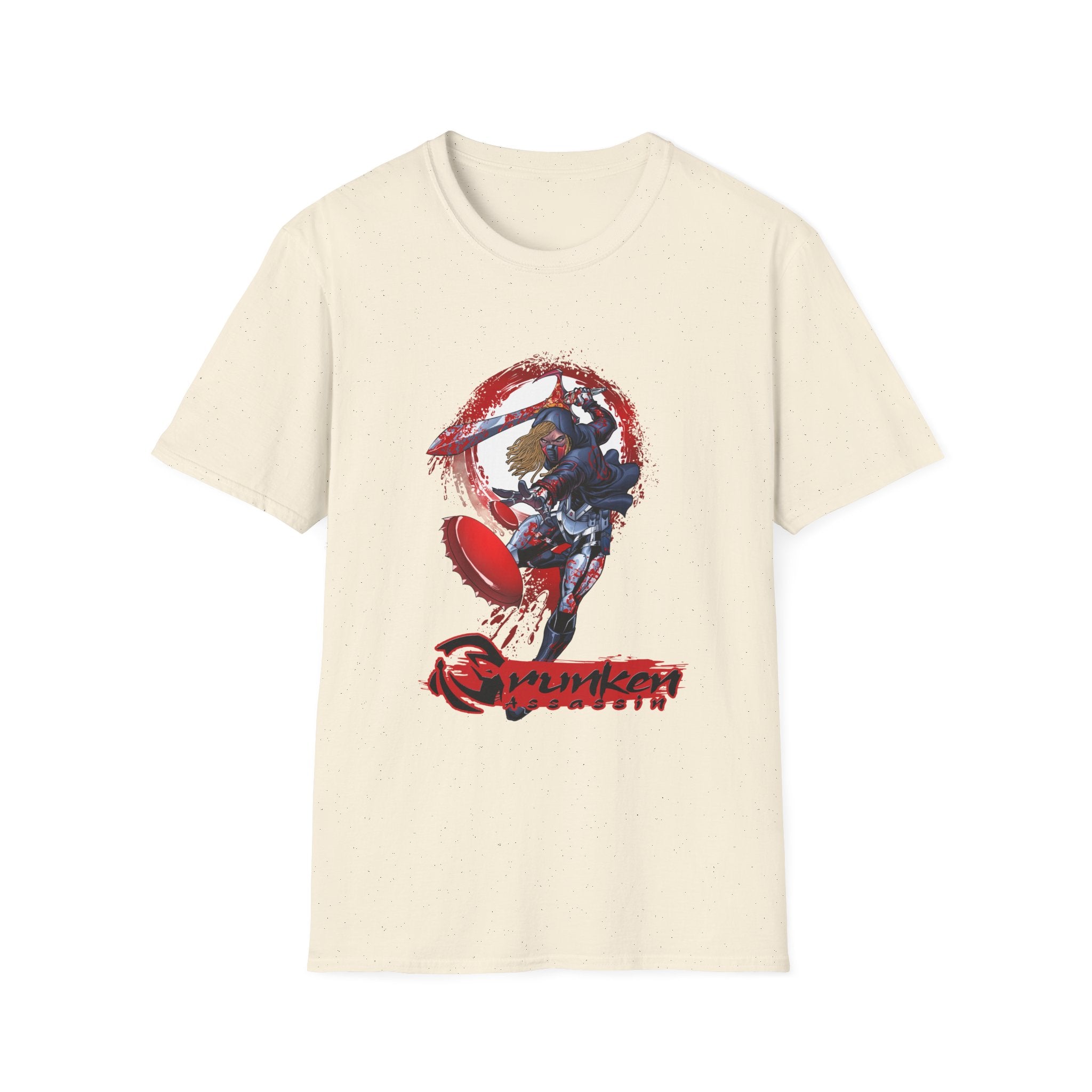 Drunken Assassin Red Samurai Graphic T-Shirt