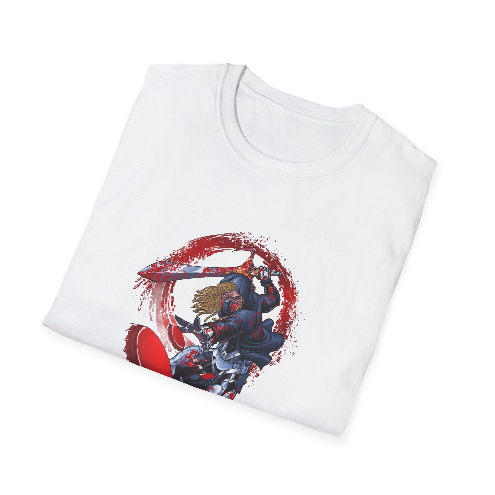 Drunken Assassin Red Samurai Graphic T-Shirt