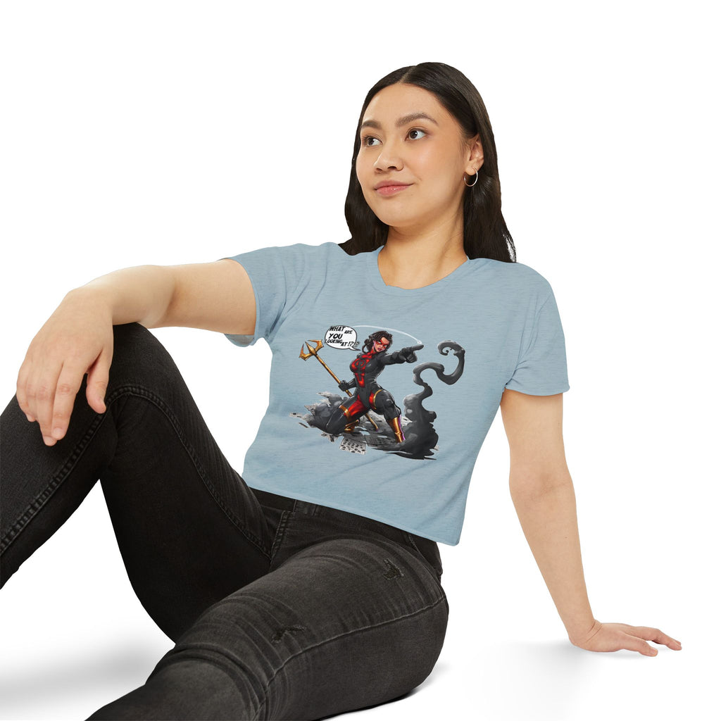 "What Are YOU Looking At?" Danyx Women's Crop Top