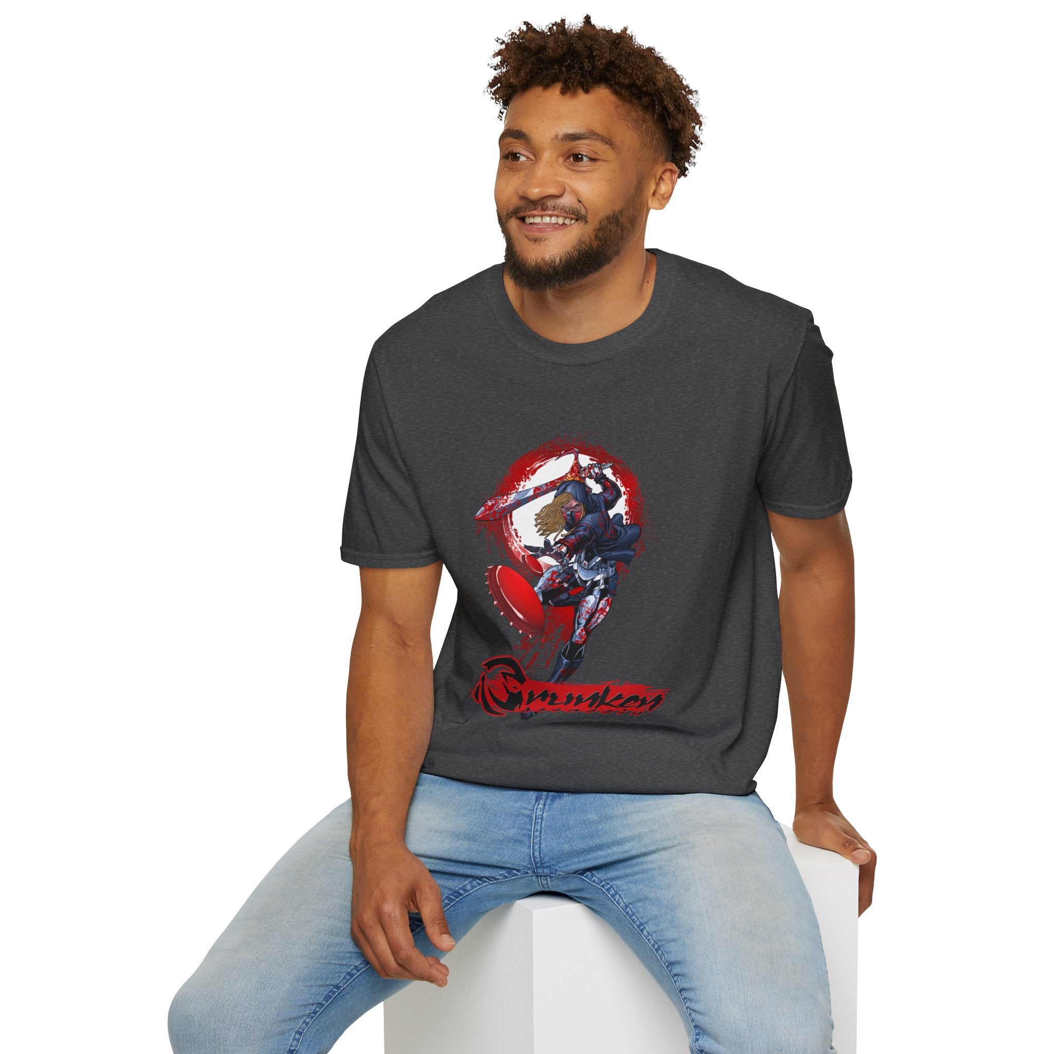 Drunken Assassin Red Samurai Graphic T-Shirt