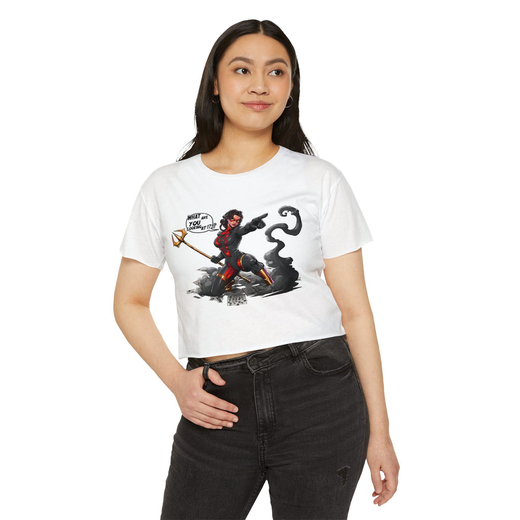 "What Are YOU Looking At?" Danyx Women's Crop Top