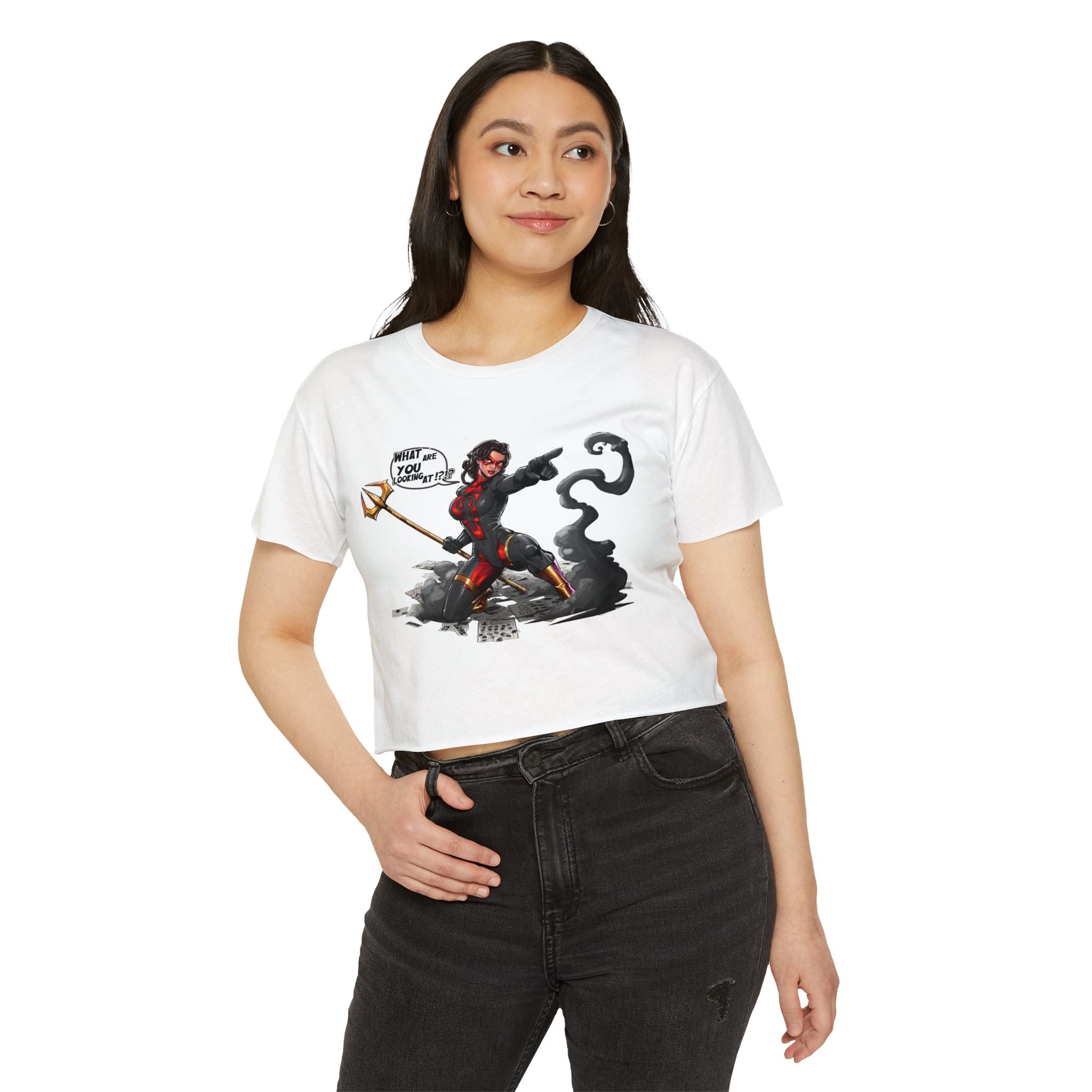 "What Are YOU Looking At?" Danyx Women's Crop Top
