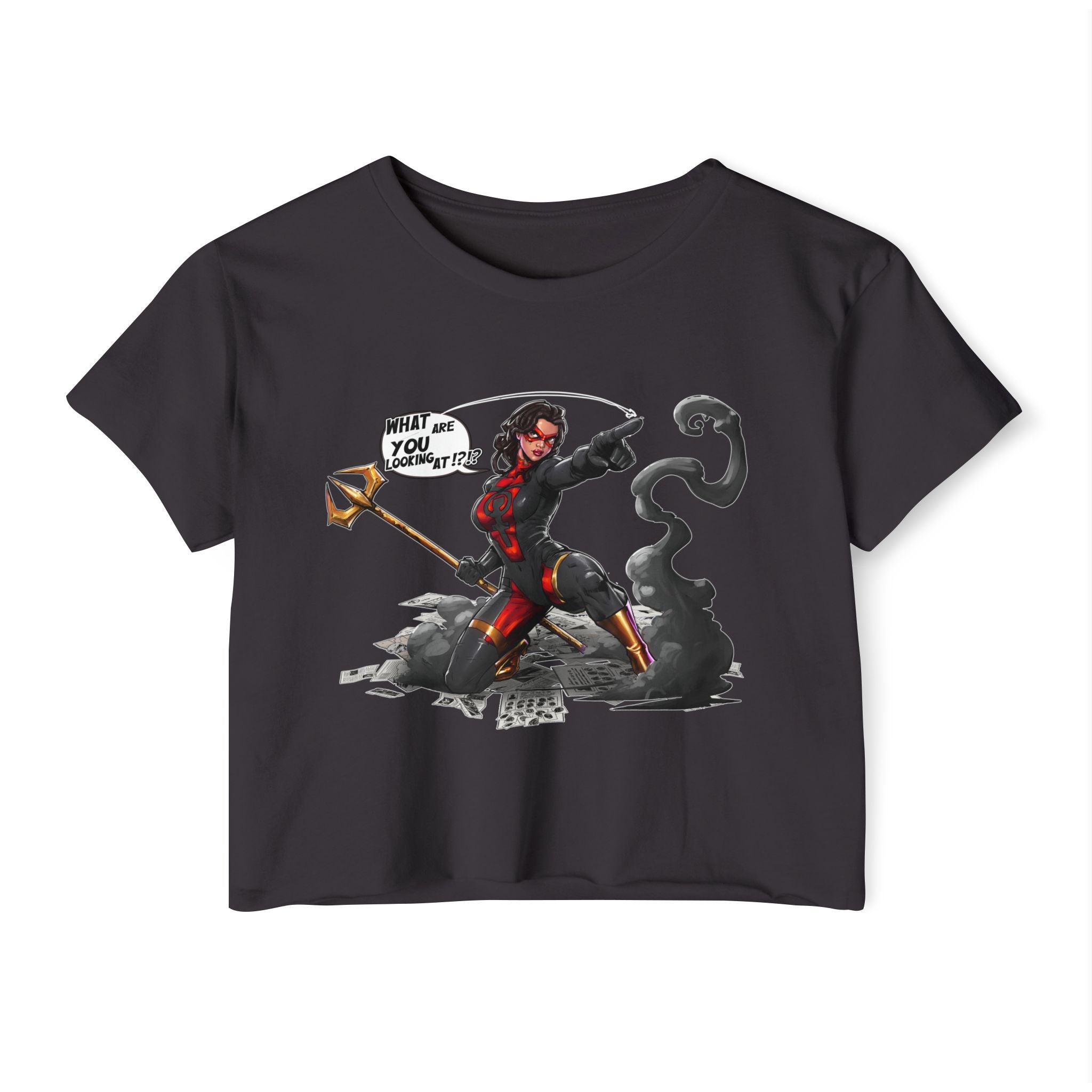 "What Are YOU Looking At?" Danyx Women's Crop Top
