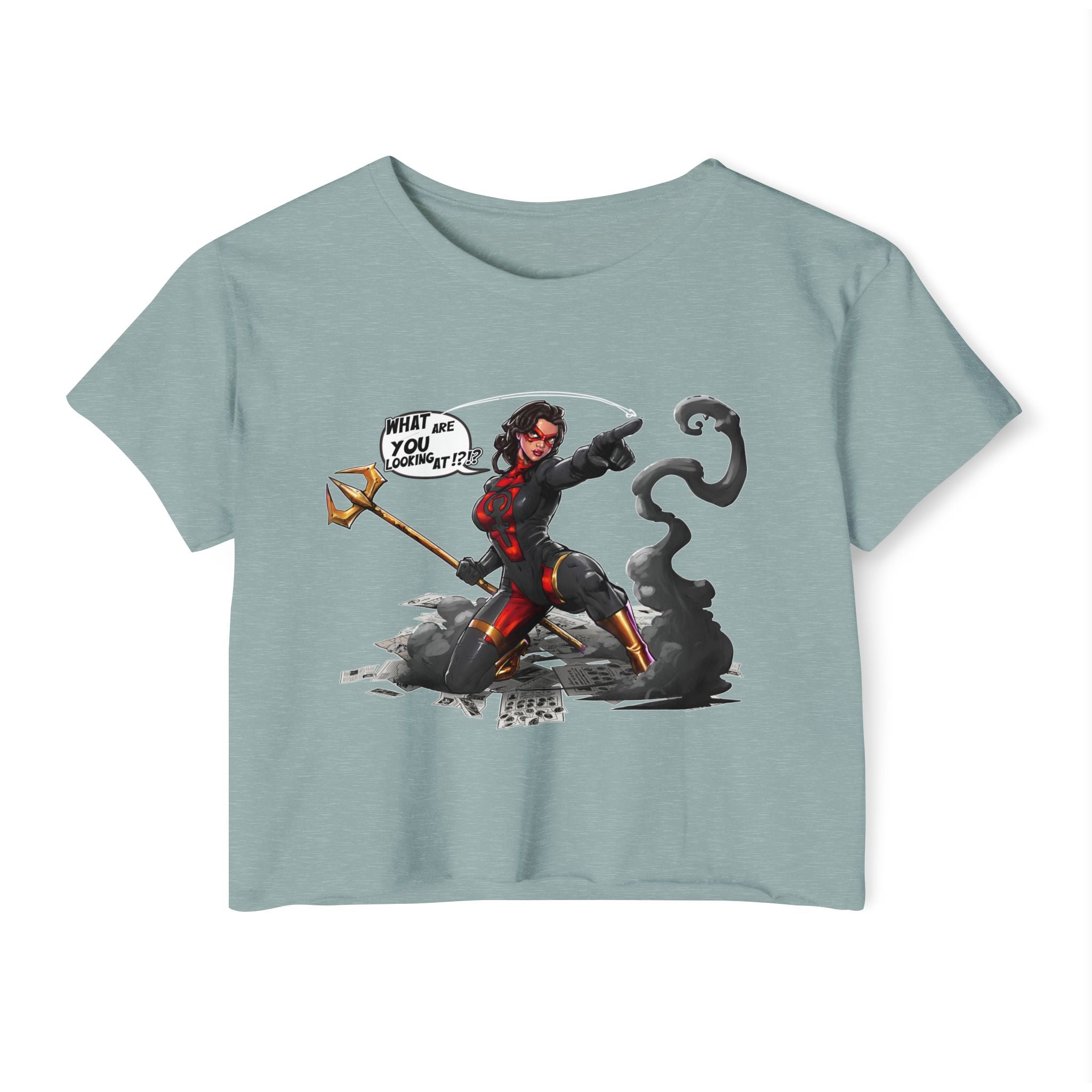 "What Are YOU Looking At?" Danyx Women's Crop Top