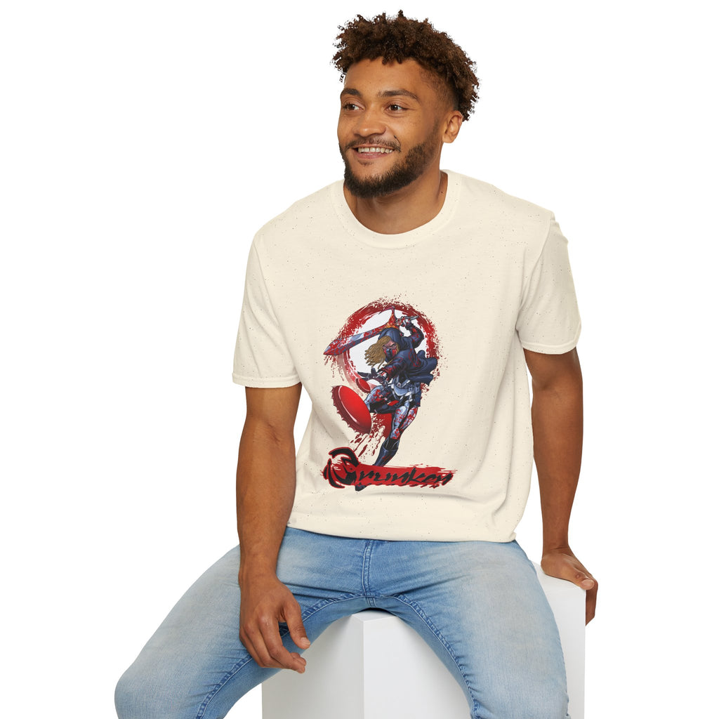 Drunken Assassin Red Samurai Graphic T-Shirt
