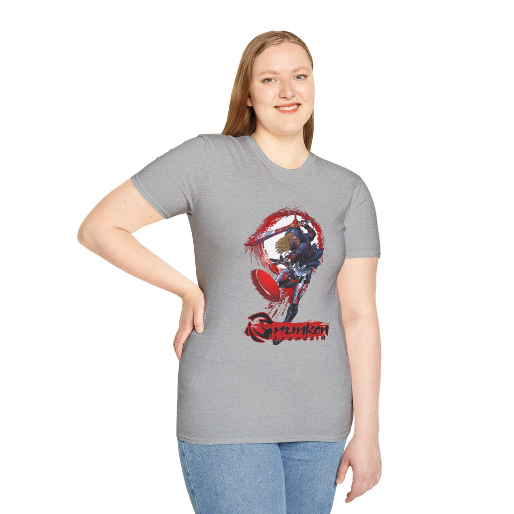 Drunken Assassin Red Samurai Graphic T-Shirt