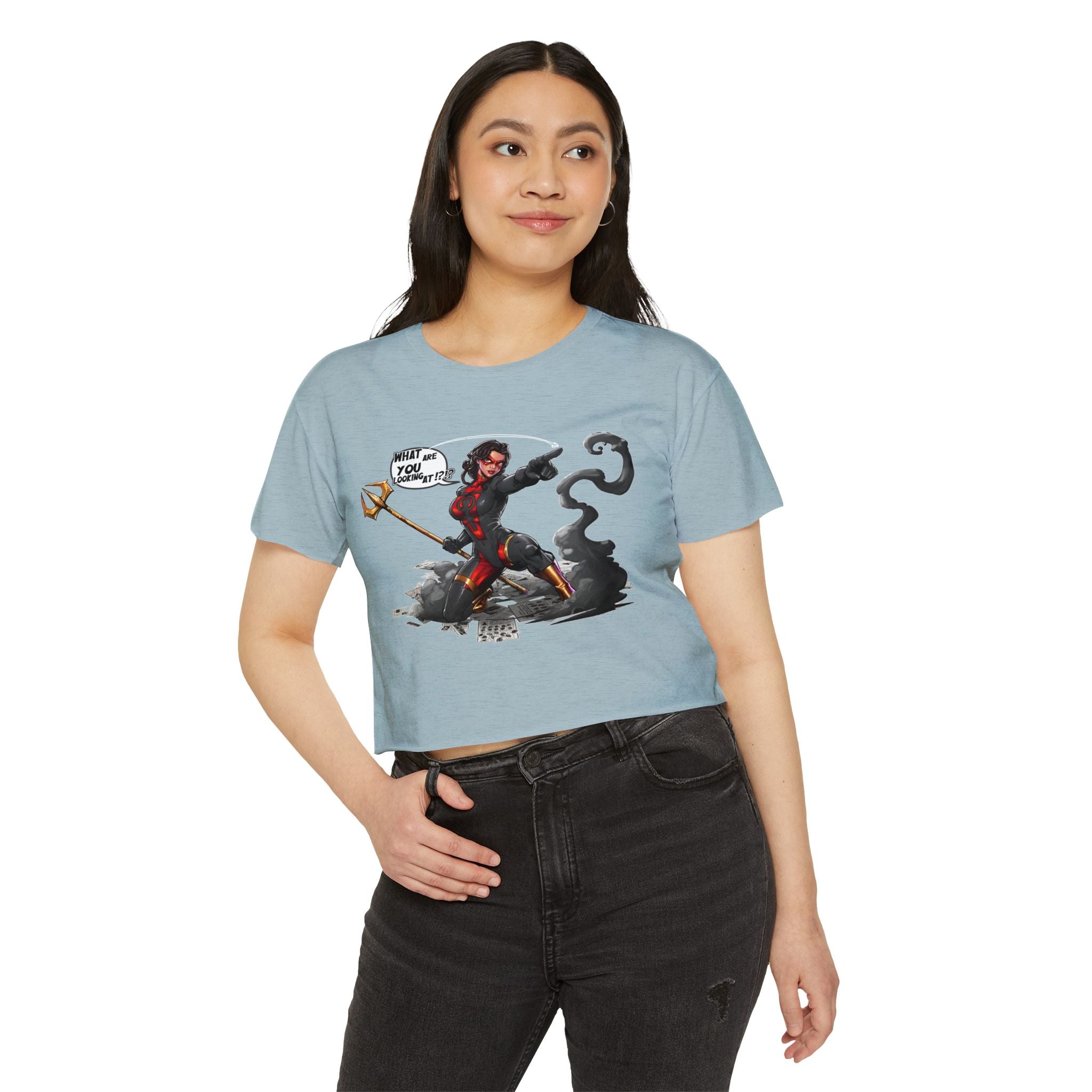 "What Are YOU Looking At?" Danyx Women's Crop Top