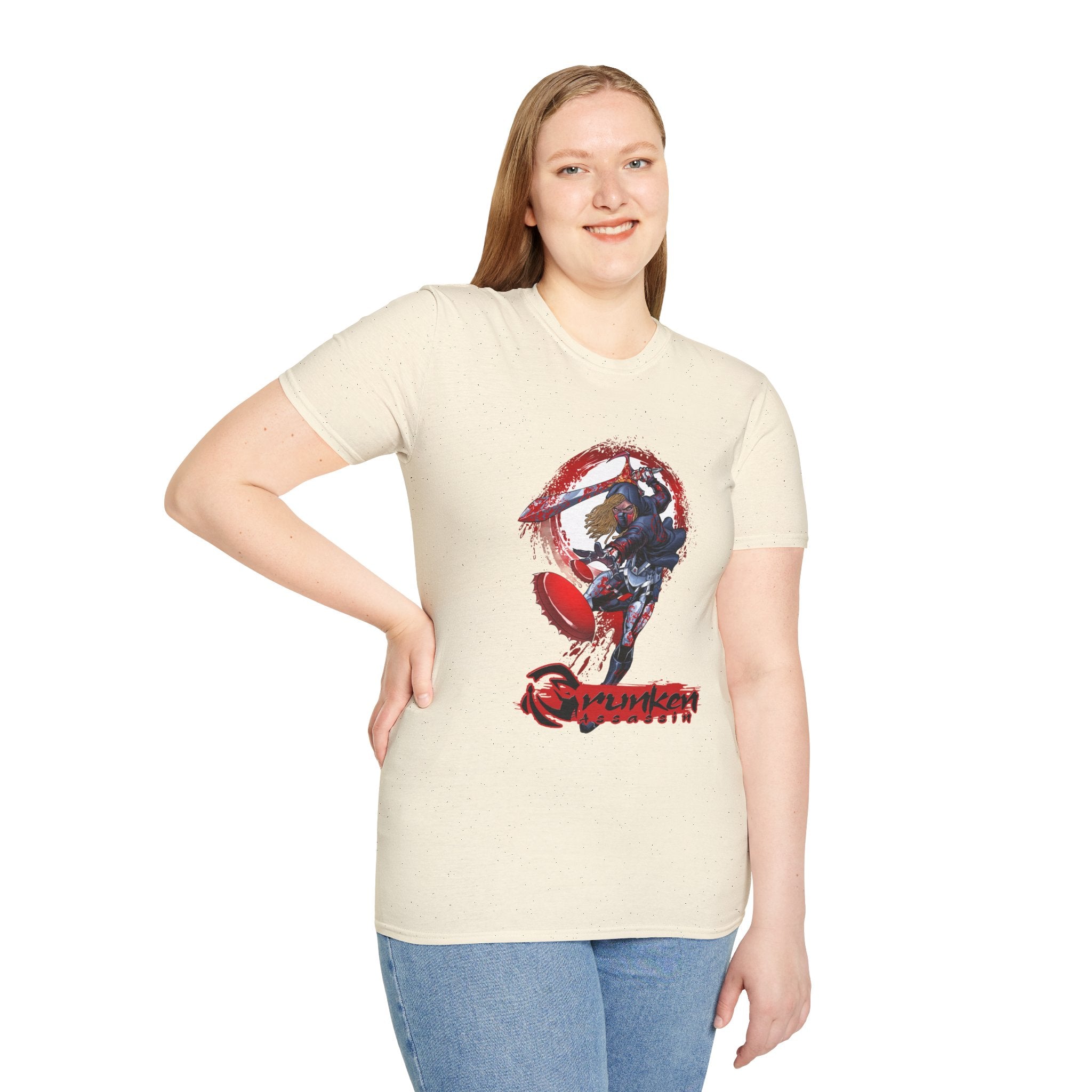 Drunken Assassin Red Samurai Graphic T-Shirt