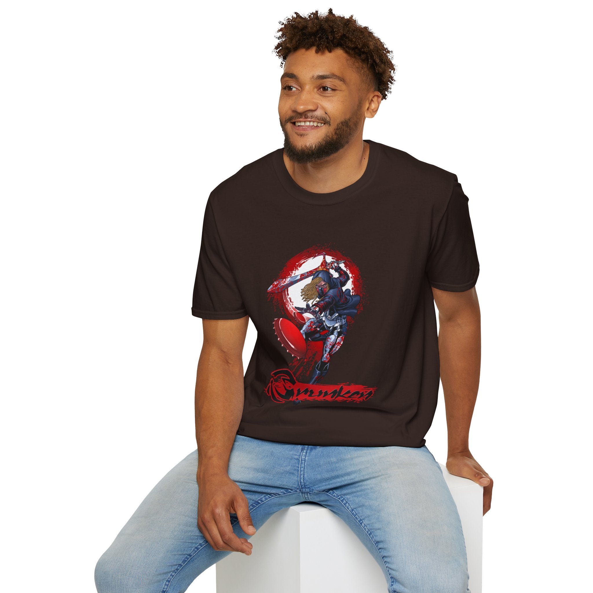 Drunken Assassin Red Samurai Graphic T-Shirt