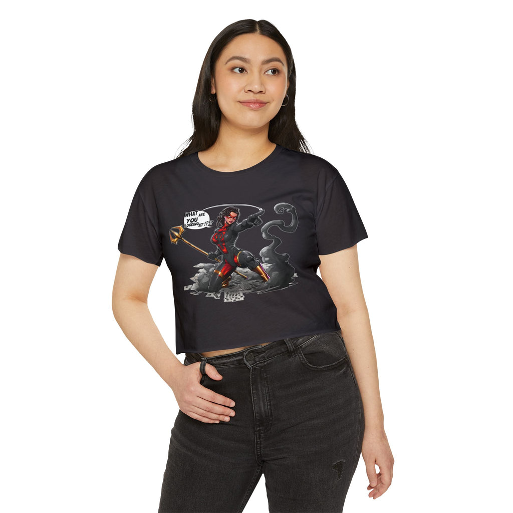 "What Are YOU Looking At?" Danyx Women's Crop Top
