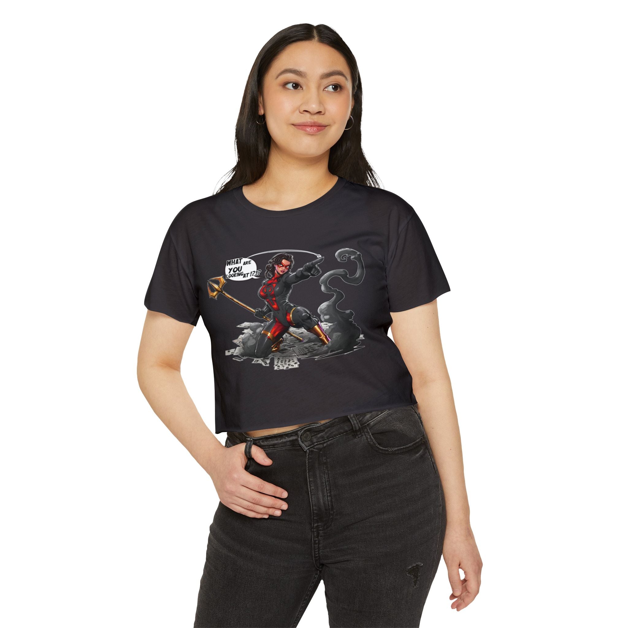 "What Are YOU Looking At?" Danyx Women's Crop Top