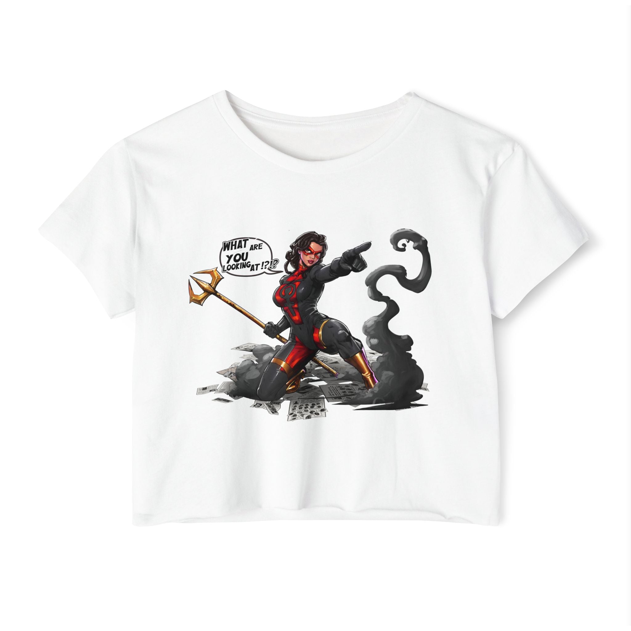 "What Are YOU Looking At?" Danyx Women's Crop Top