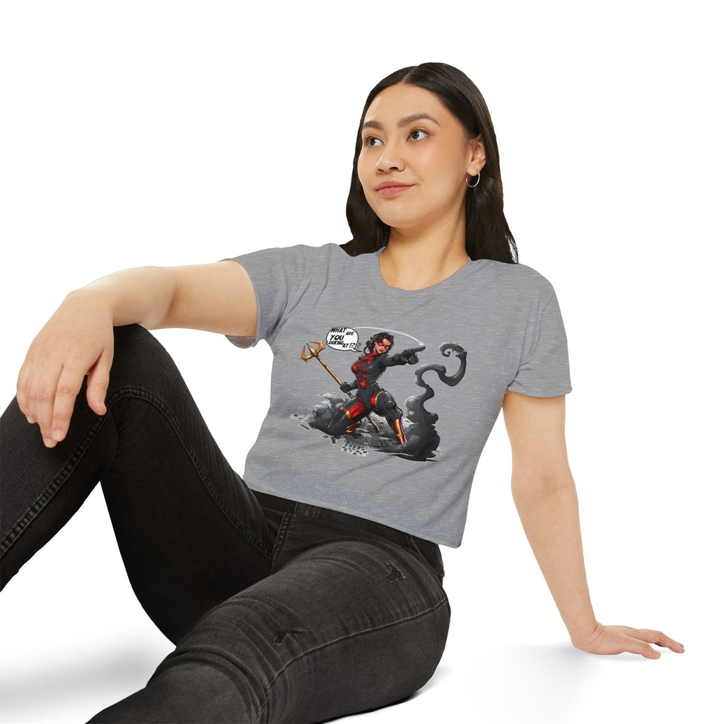 "What Are YOU Looking At?" Danyx Women's Crop Top