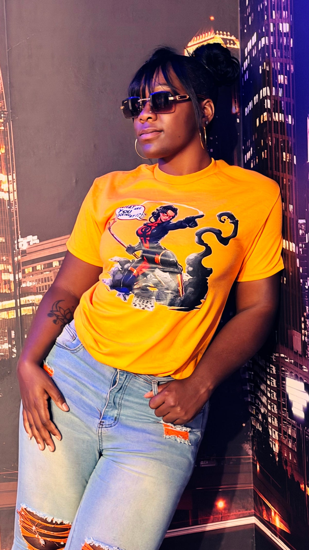 "What Are YOU Looking At?" Danyx Women's T-Shirt