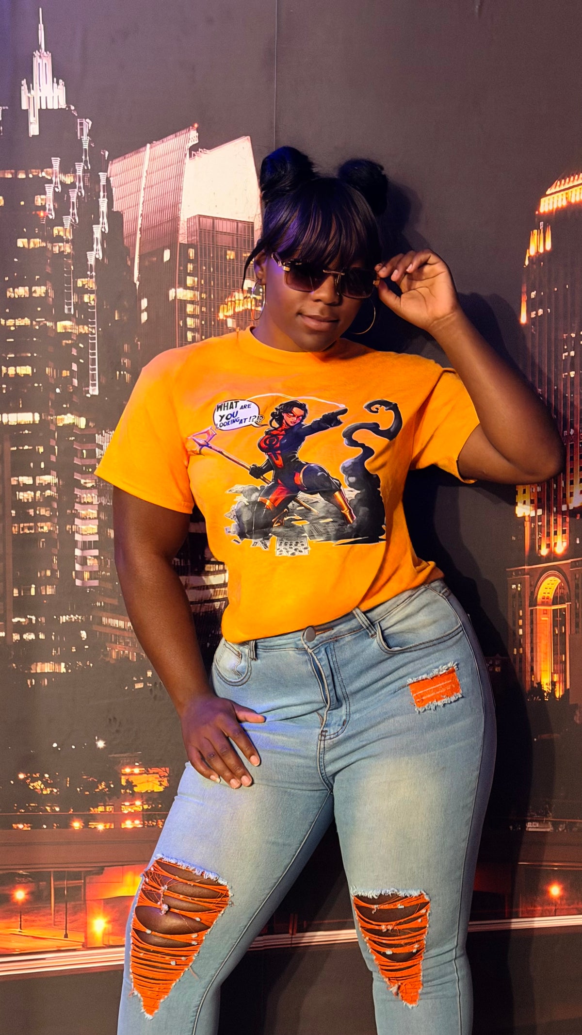 "What Are YOU Looking At?" Danyx Women's T-Shirt