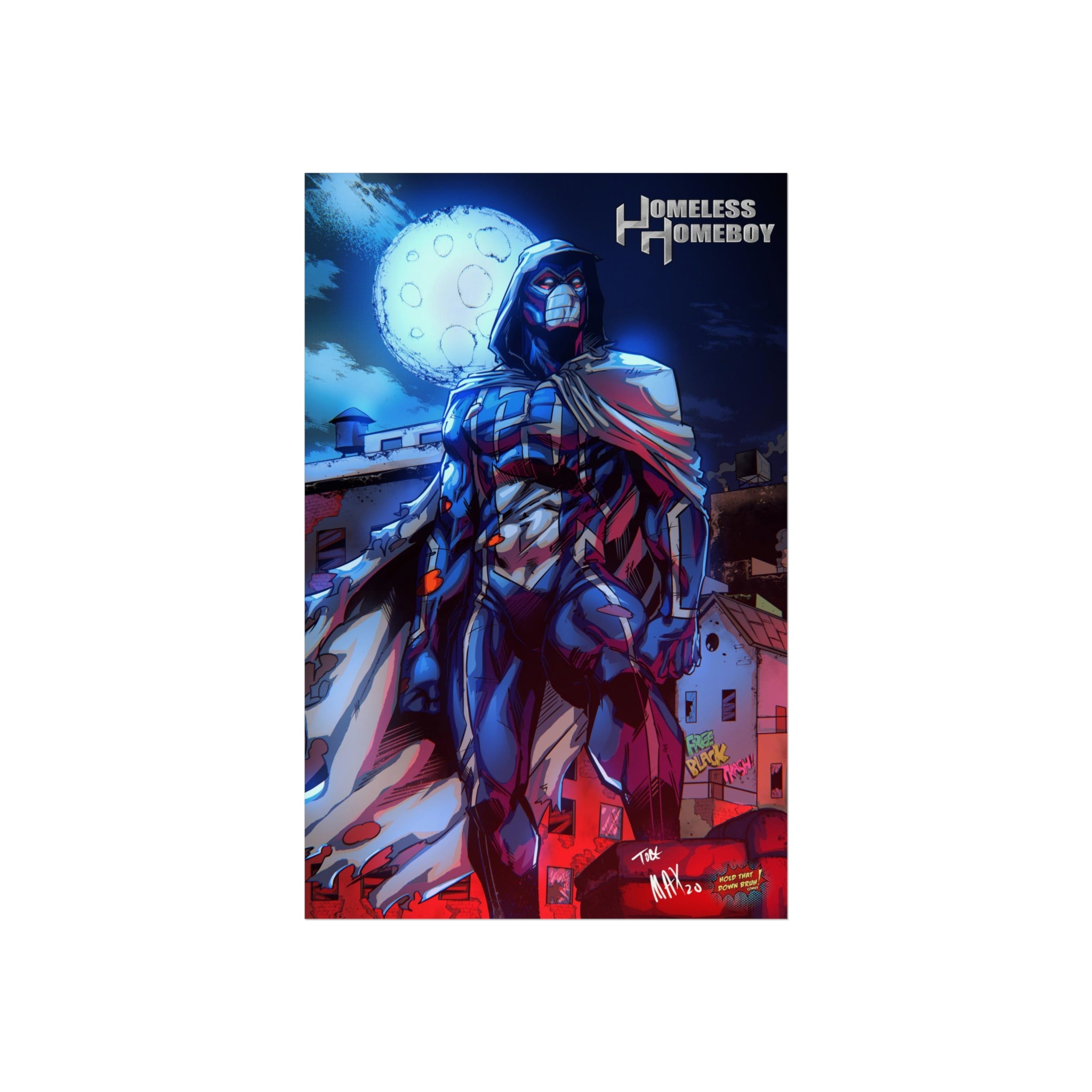 11x17 in. Homeless Homeboy Moonlight Poster